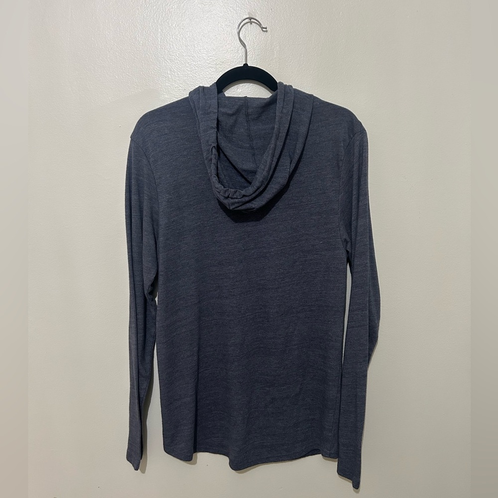 ALTERNATIVE | Charcoal Blue Gray Lightweight Pullover Hoodie - Picture 2 of 4